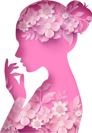 花の女性のイラスト